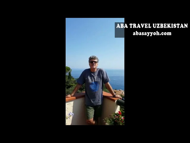An Italian family of five people in Uzbekistan in Aug 2018